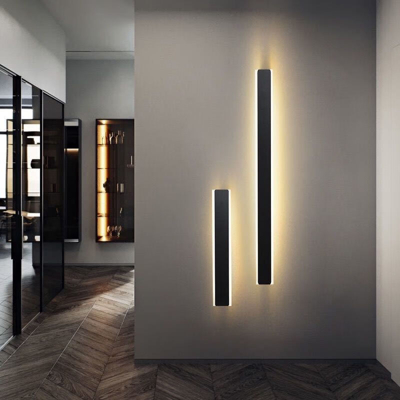 小米mi生态米家通用极简壁灯创意线性led长条灯北欧过道客厅沙发背景