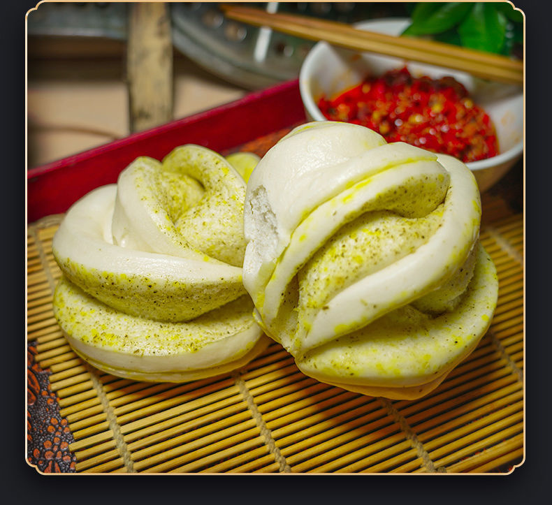 陇禾源花卷馍西北甘肃特产手工蒸花卷冬小麦纯碱面馒头美食硬面馍 5个