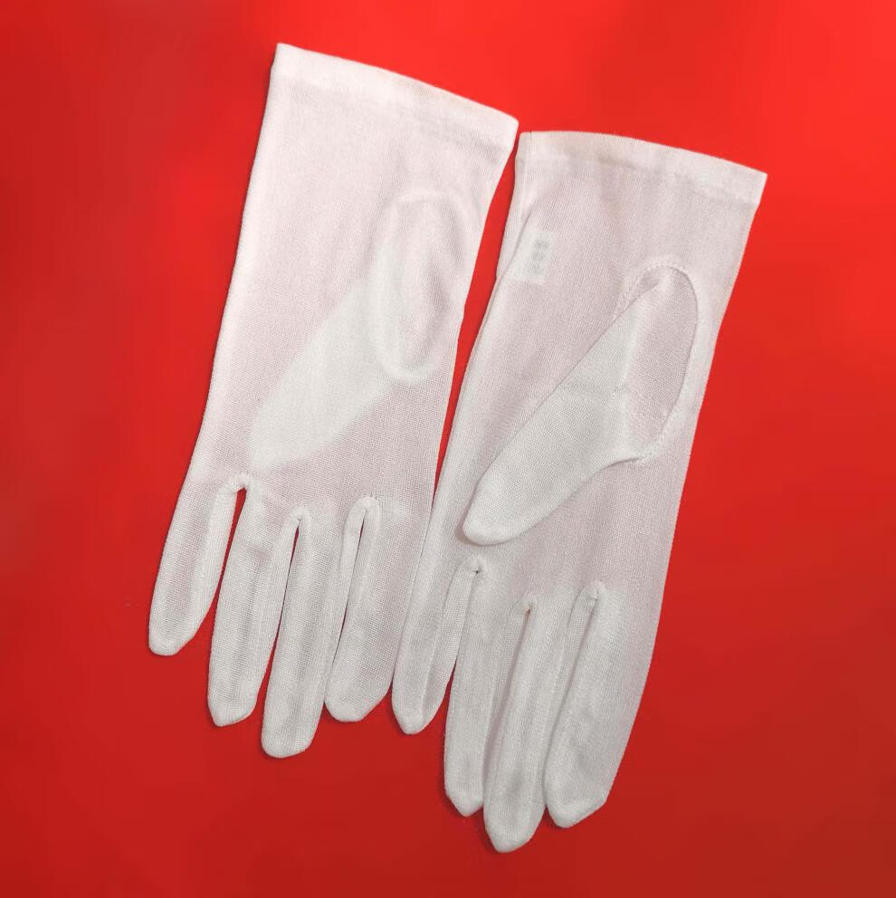 哈昱真丝睡眠手套薄款女夏季防晒防i紫外线骑行开车潮美容护手袜 白色