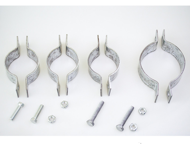 定制电线杆抱箍锁扣路灯杆镀锌扁铁管箍卡子固定钢管管夹半圆卡扣卡箍