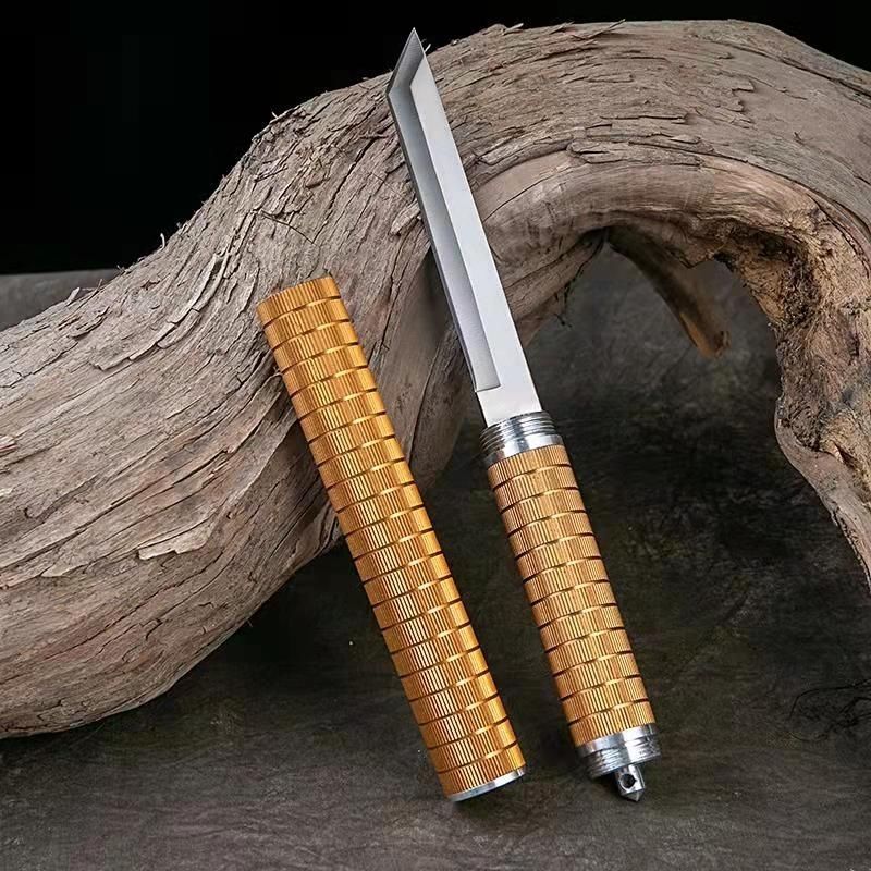 奢华虎 棍刀一体防爆瑞士长款户外防身刀合法防身棍中刀 黑色【图片