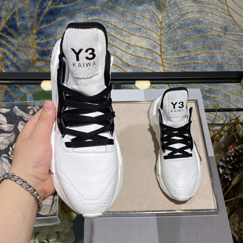 轻奢侈品牌旗舰店官网y3kaiwa男鞋二代组合底白老爹鞋ins透明滴胶跑步