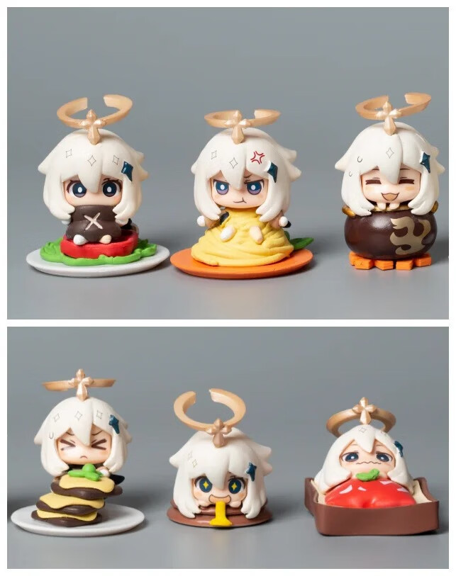 探客江湖游戏周边原神6款q版派蒙美食篇应急食品摆件公仔盒蛋现货拍下