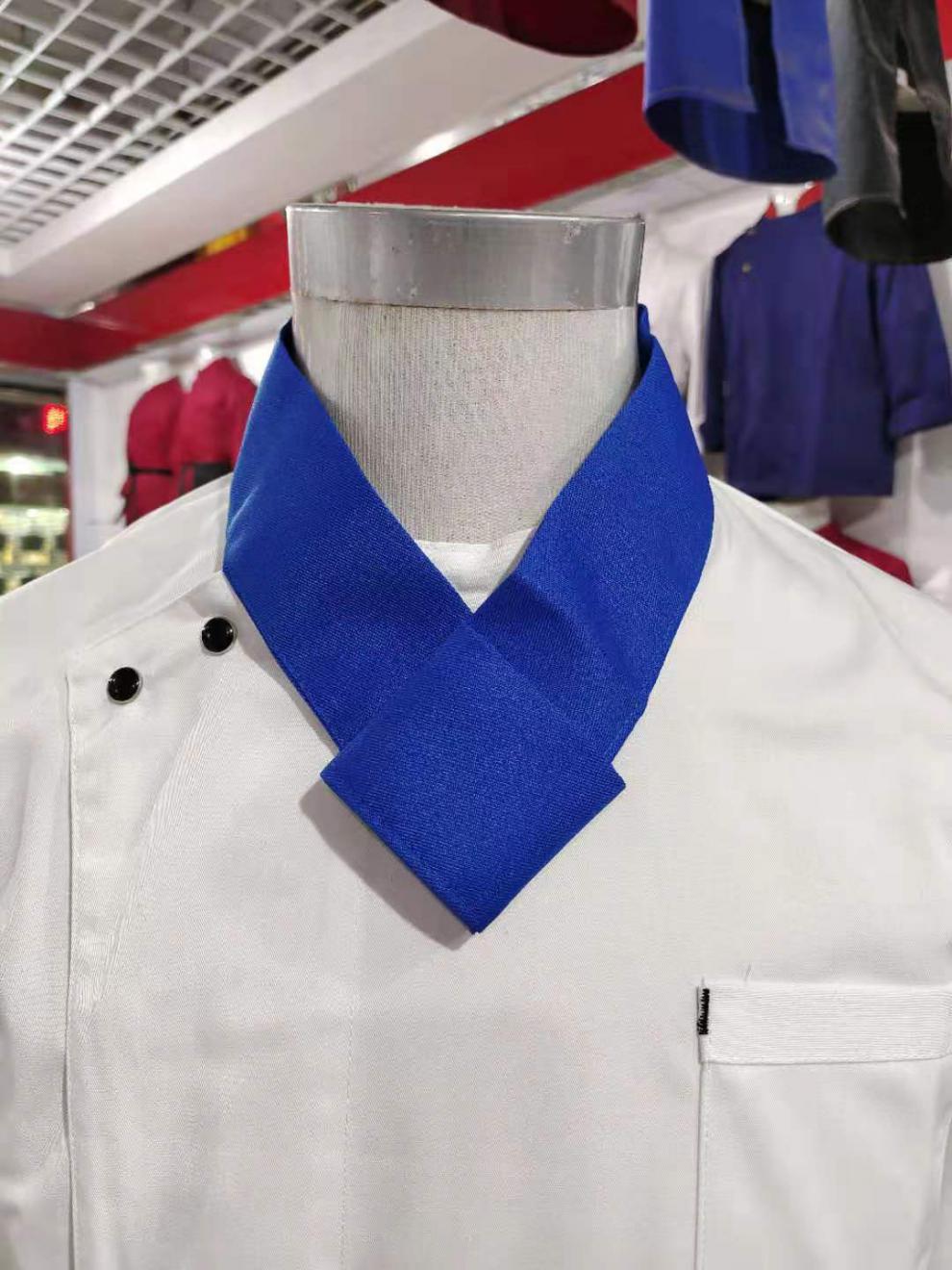 盼玫 服饰配件厨师领结厨师汗巾餐饮西餐厅领巾棉白色结领餐厅服务员