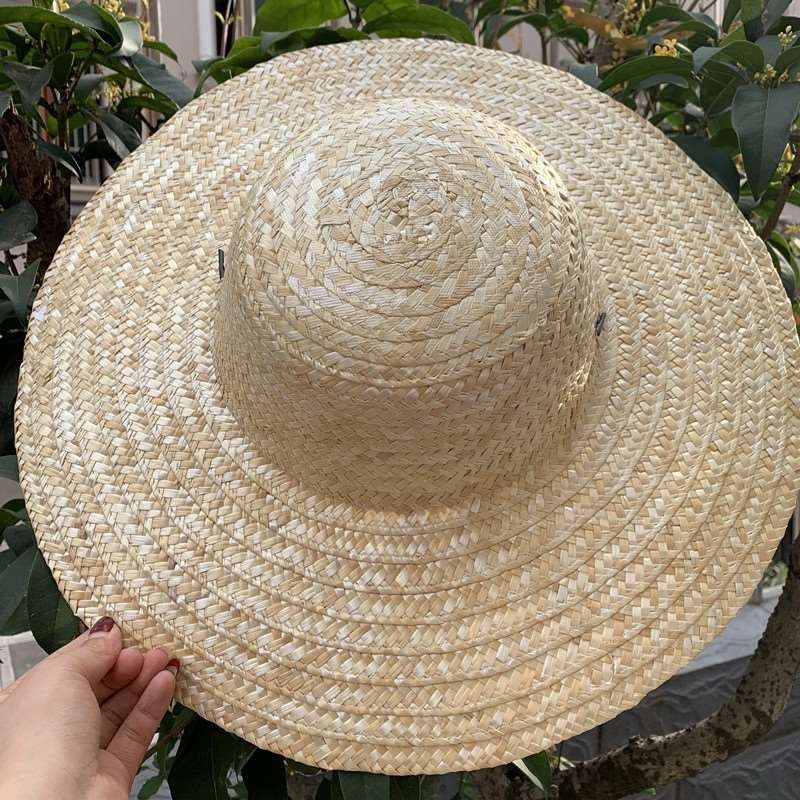 草帽农民农民手工麦秆草帽大檐户外通勤风防晒劳保农用遮阳帽通用钓鱼