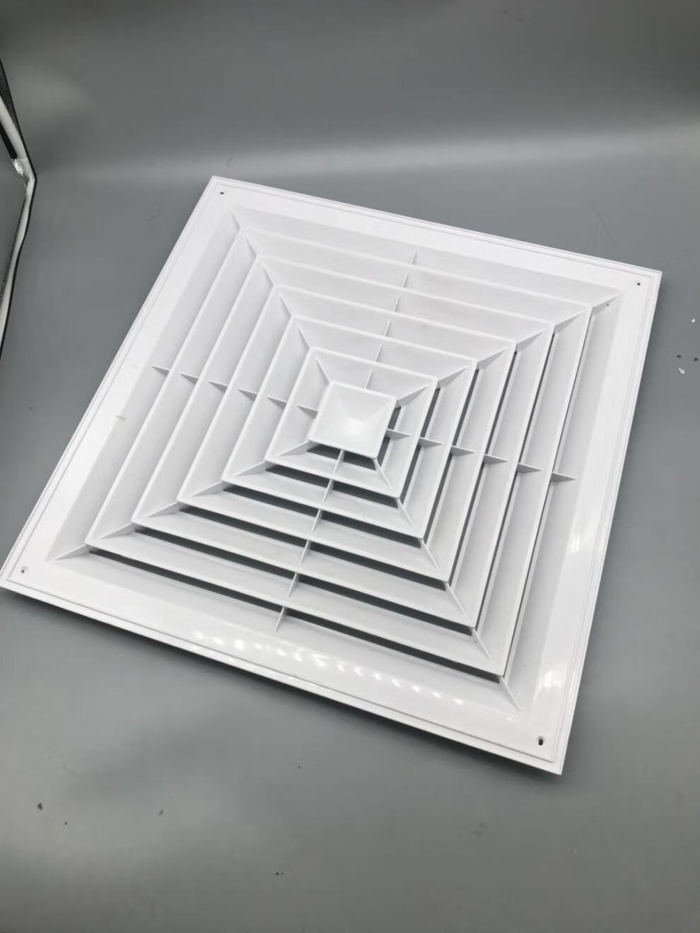 天花通风口盖 塑料方形出风口 排风口pvc散流器抽风口 塑料面板尺寸