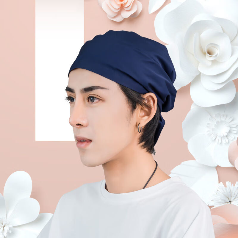 头巾厨房饭店餐厅可调节包头工作帽日式女服务员头巾帽厨师帽子三角巾