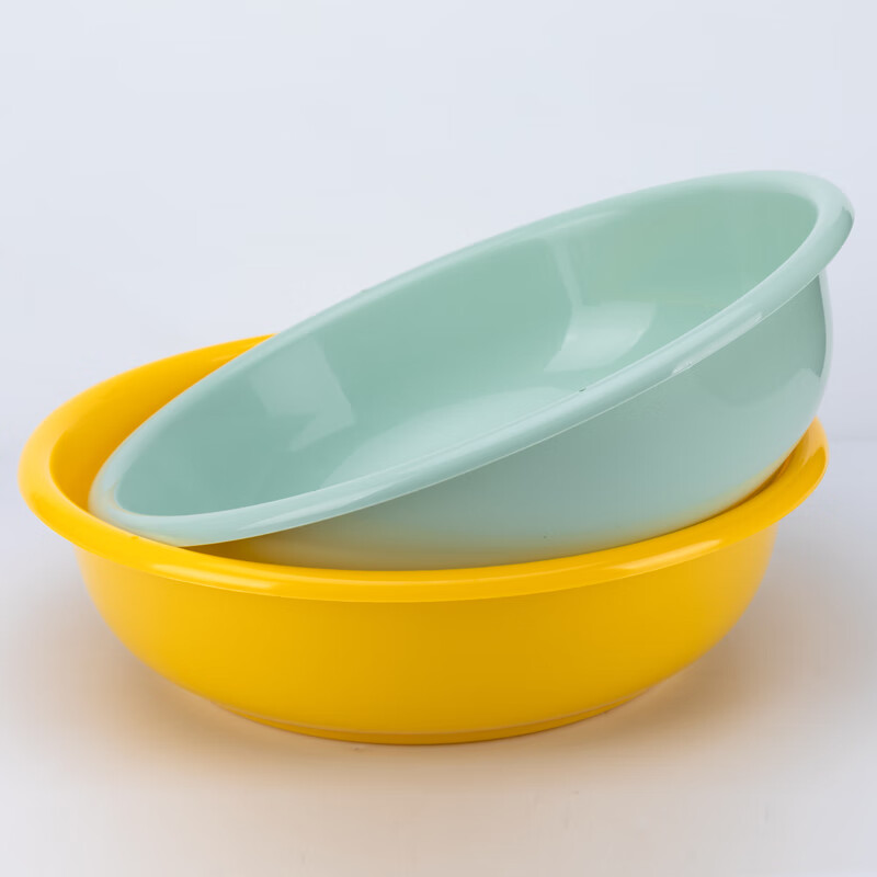 新式制式配黄脸盆军训发学校学生宿舍内务加厚黄色脸盆塑料洗脸盆黄