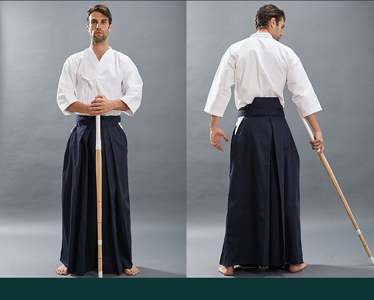 道服 道服普及型入门男女白色蓝色道衣道袴sn3398