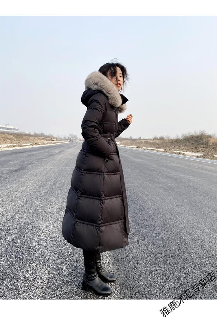 年新款设计感小众服女长款时尚洋气今年流行冬装米白色米白色狐狸毛s