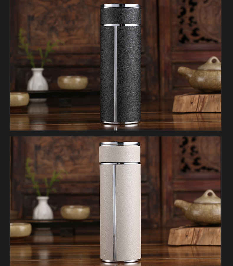 伯莎丹顿银杯子s999纯银内胆保温杯耐磨杯不锈钢水杯男女士茶杯定制