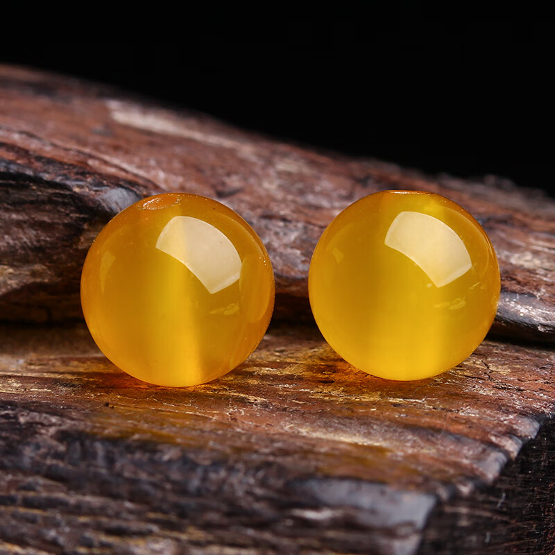 黄玛瑙散珠 diy手串饰品配件黄色圆珠隔珠佛珠手串珠饰 精选12mm一颗