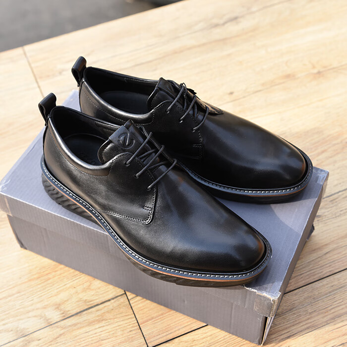 ecco爱步正装皮鞋男 休闲男鞋低帮德比鞋 适动混合 837204 837204