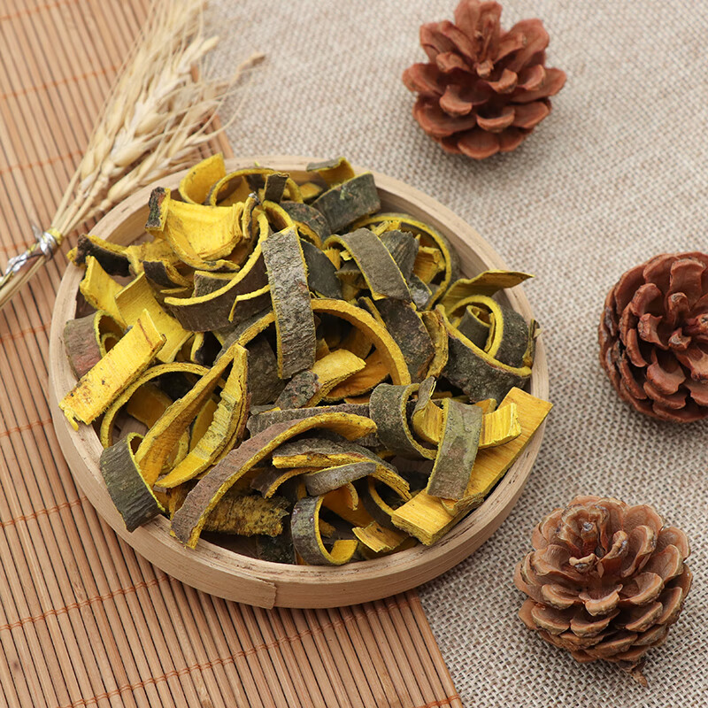 250g克黄柏片川黄柏皮黄柏丝檗皮黄檗黄柏切段天然中药材【图片 价格