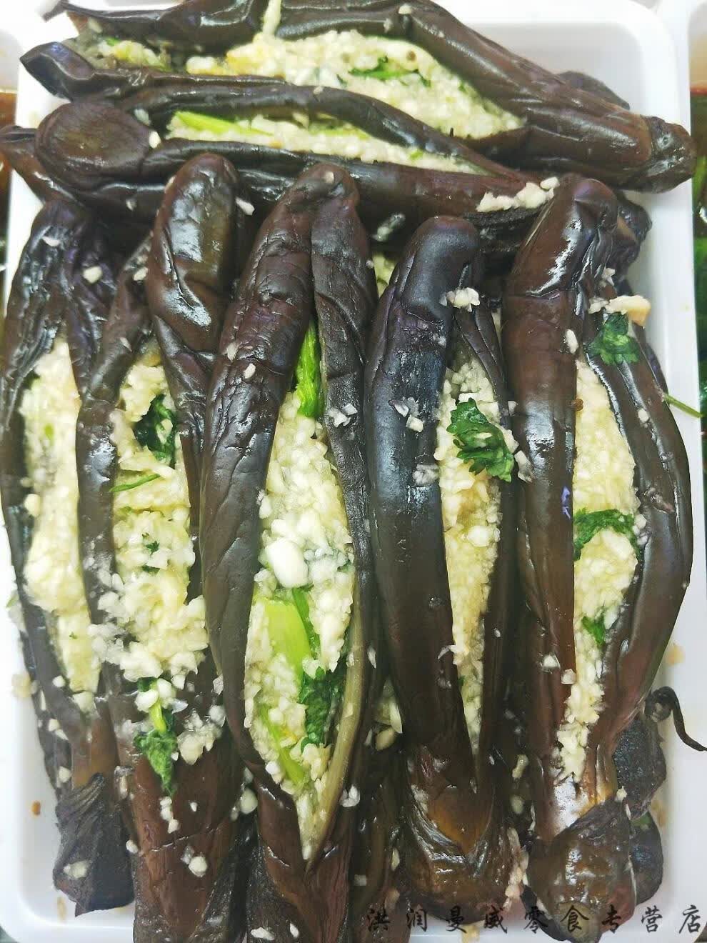 东北特产美食蒜茄子下饭菜农户自制东北咸菜500g袋真空包装一斤