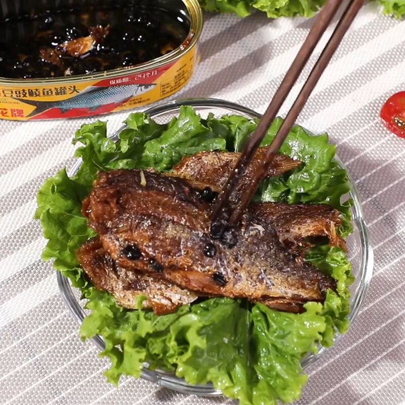罐头184g*3罐凤尾鱼腌制鱼鲜炸原味即食下酒菜 豆豉鲮鱼*9罐【图片