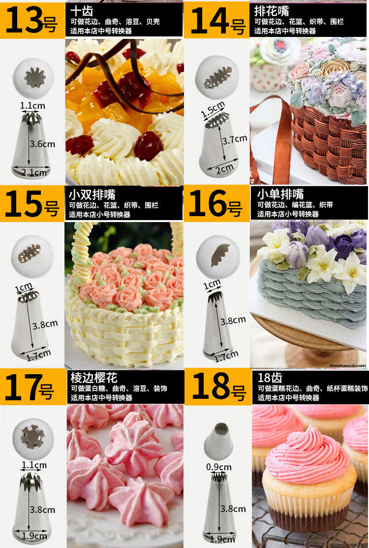 0kg店铺:千与厨具拼购店商品编号:10042845164893商品名称:裱花嘴单个