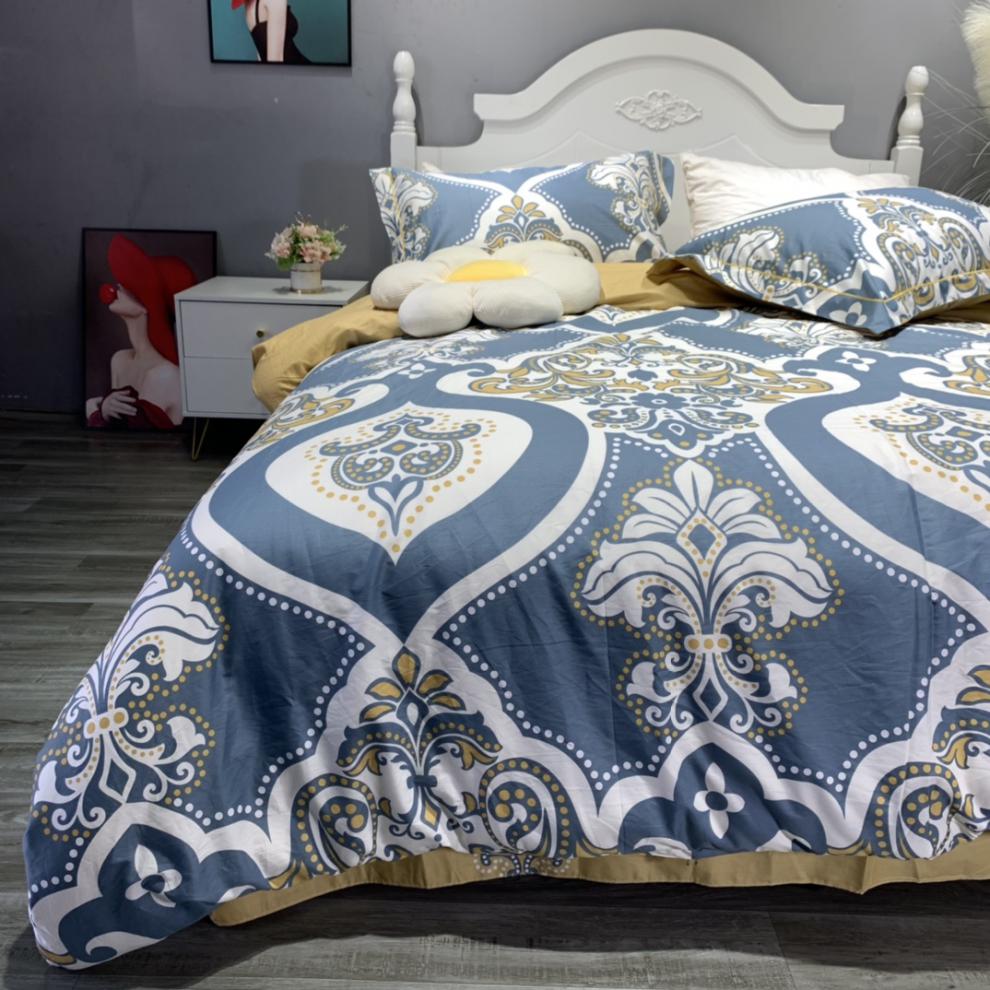 太湖雪家纺四件套美式铂金棉四件套凯丽13376全棉精梳贡缎风轻奢纯棉