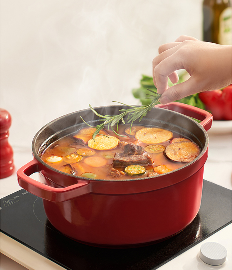 苏泊尔珐琅锅铸铁锅家用炖锅汤锅炖盅砂锅煲汤煮汤锅不粘锅电磁炉燃气