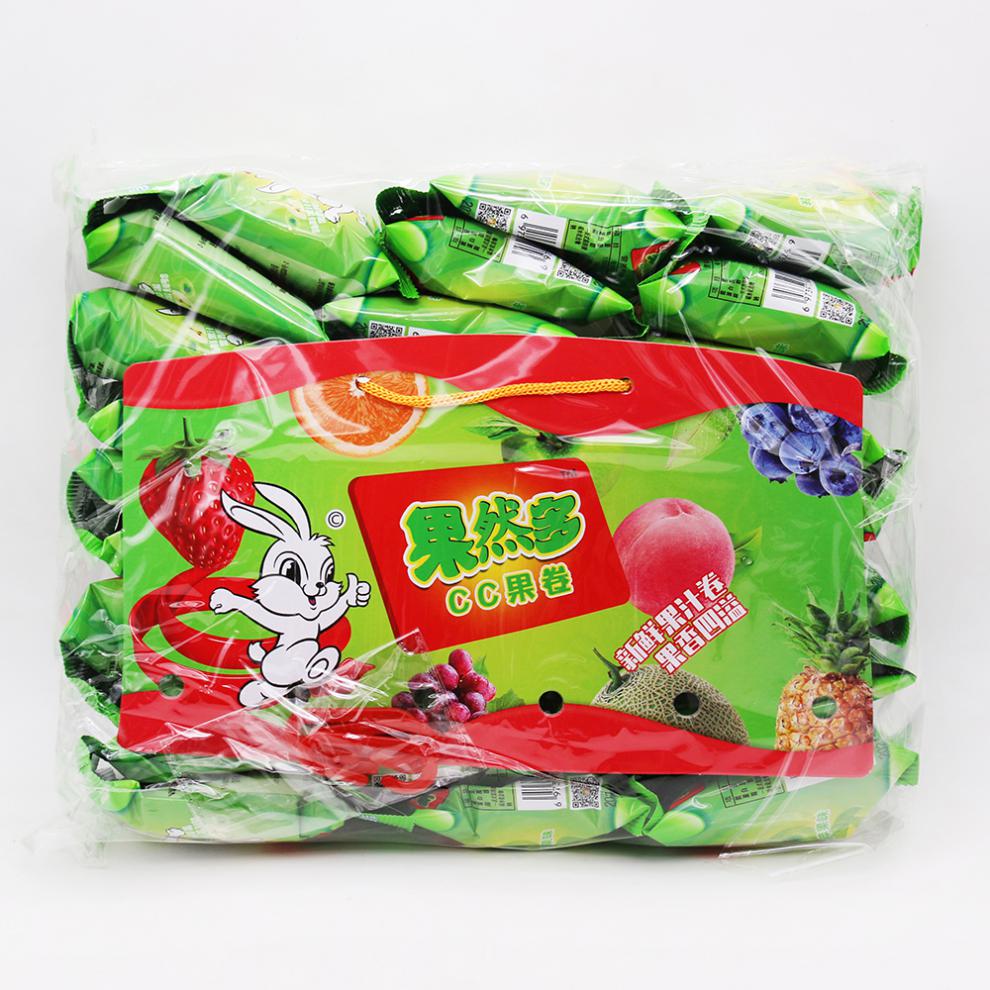 果然多cc果卷果汁卷软糖水果味卷纸糖果草莓味怀旧休闲零食 30袋