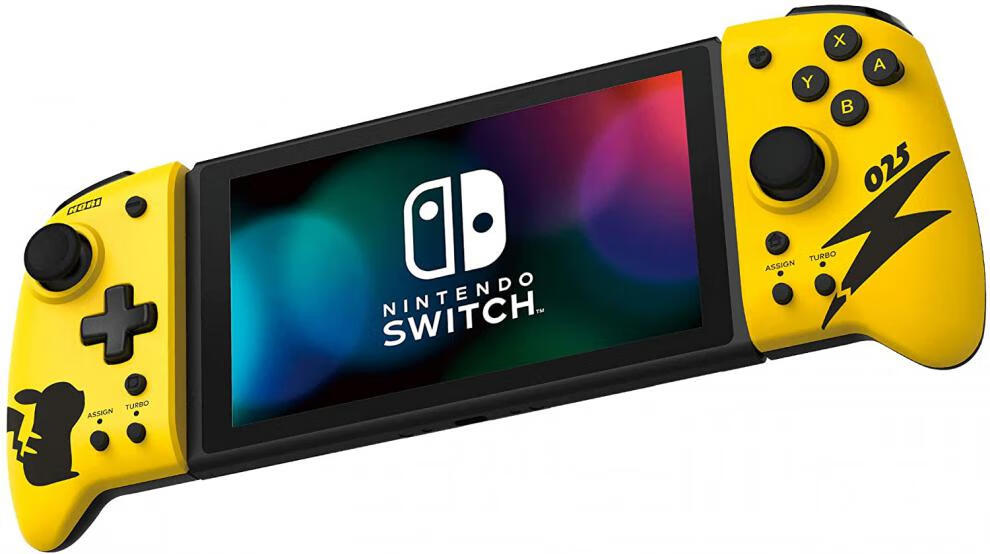 hori switch掌机左右手柄 手柄握把 怪物猎人 皮卡丘 吃豆人 黄色