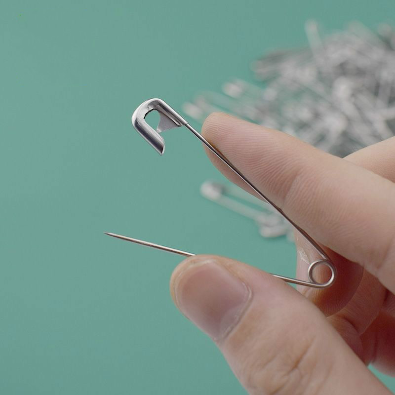 纯不锈钢别针大号小号安全扣针衣服固定曲别针老式简易别扣锁针钢丝