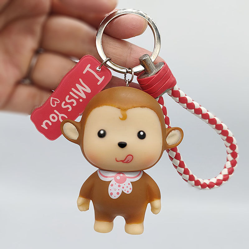 倧喜生肖挂件吉祥生肖猴子金属钥匙扣挂件卡通钥匙圈学生书包手机链