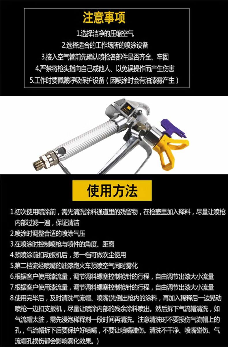 固瑞克無氣噴塗機槍嘴高壓機噴槍鴨嘴座配件機配件噴槍瓦格納爾夢春曉