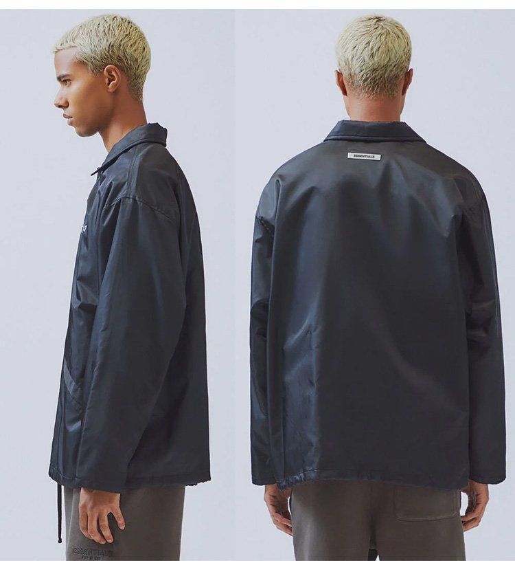 fear of god fog fw19 尼龙教练夹克 男女防风外套 杏色 l【图片 价格