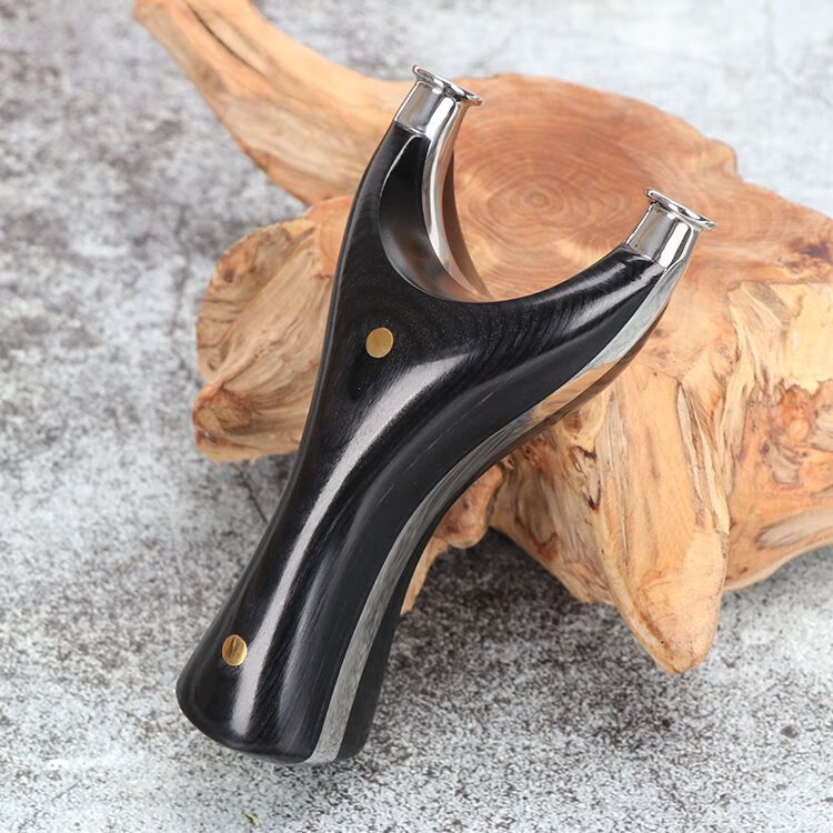 弹弓抢军迷用品弹弓架金属弹弓飞虎扁皮实木不锈钢弹弓户外射击绑反曲