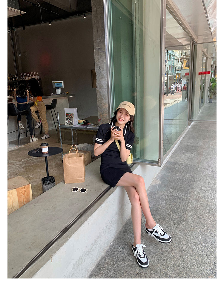 葡萄妈studiolee小香风黑白熊猫鞋低帮圆头系带百搭休闲板鞋女黑色