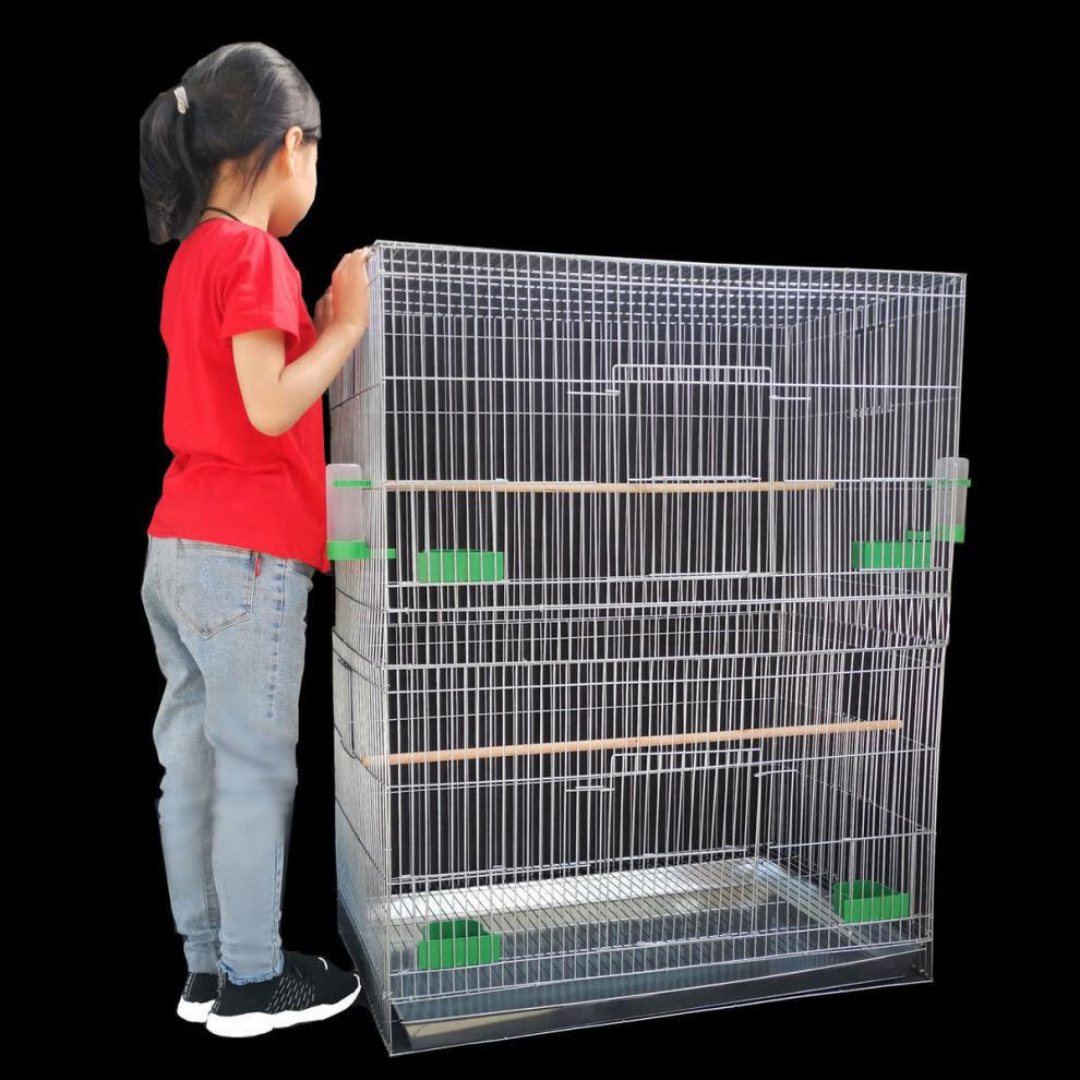 超大号鸟笼加粗镀锌铁丝鸟笼玄凤虎皮鹦鹉飞行笼加高加大繁殖笼繁殖箱
