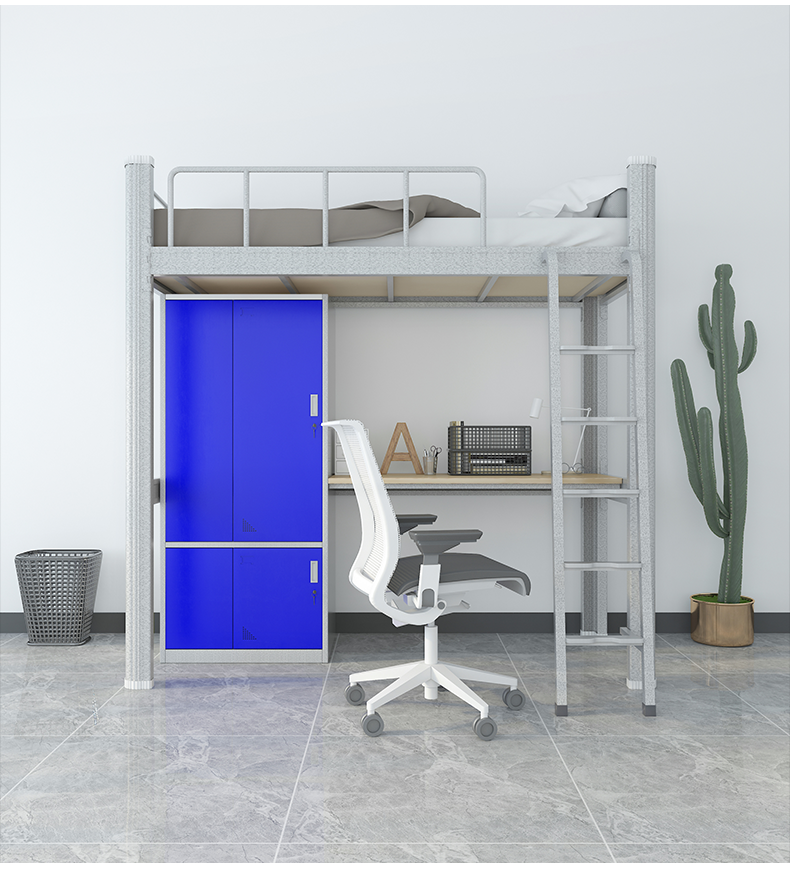 上床下桌上床下桌学生宿舍床高低床上下铺铁床公寓双层床带书桌衣柜