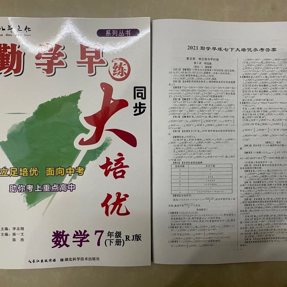 2021勤学早大培优七年级数学上下册人教版学生用书纸质答案9月11日发