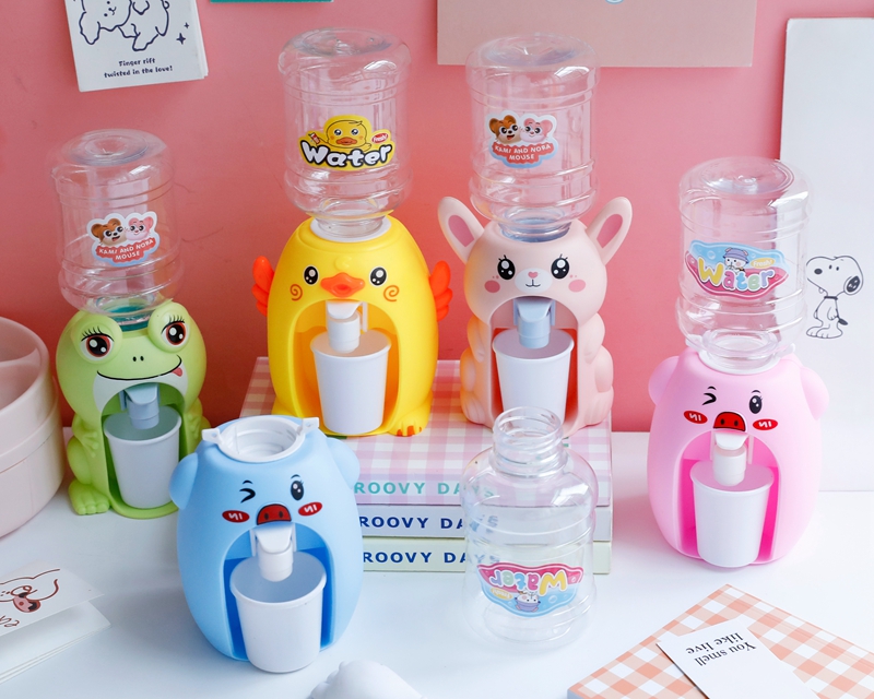 迷你小黄鸭儿童饮水机小型可爱台式小黄鸭趣味宝宝mini小饮水机 迷你