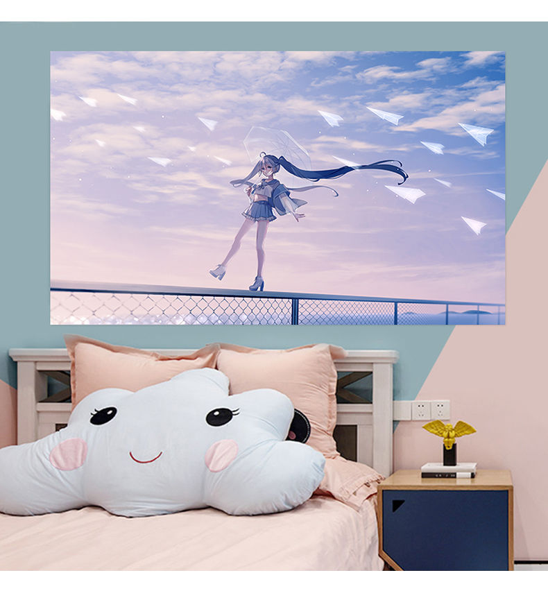 精美装饰海报动漫墙贴二次元风景海报学生宿舍卧室超大唯美壁画墙面