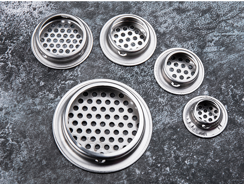 雷帕汀不锈钢透气孔橱柜燃气通风孔透气网装饰盖鞋柜排气孔衣柜出气孔