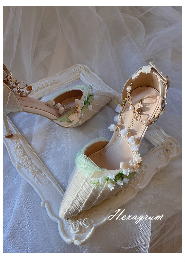 洛丽塔鞋子法式少女lolita手作lo鞋日常百搭洛丽塔高跟鞋绕腿藤蔓