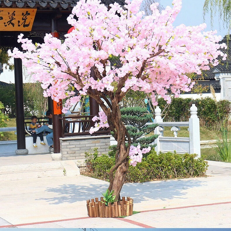精品绿植仿真樱花花树婚庆绢花影楼假樱花树装饰拱门落地高枝仿真花