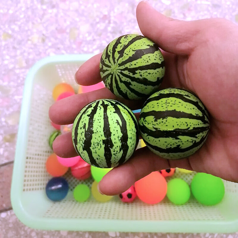 一号龙珠弹力球80后童年怀旧玩具实心弹力球大号橡皮弹跳球扭蛋橡胶