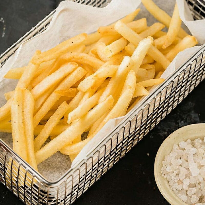 波浪曲薯条2kg波浪薯螺纹粗薯条西餐厅冷冻油炸小吃半成品麦肯细薯条4