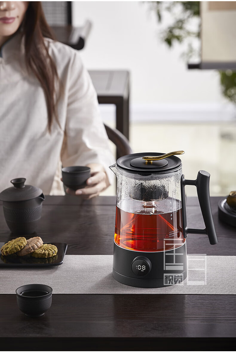 2022新款帕米黑茶煮茶器家用全自动蒸汽煮茶壶玻璃花茶壶电热蒸茶器