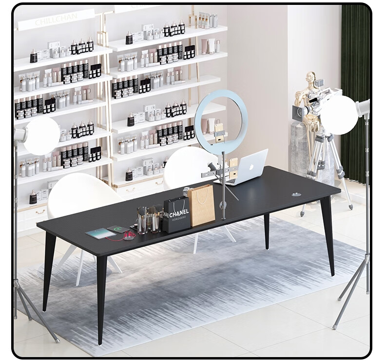 直播工作台 抖音网红直播桌子主播用带货台式电脑卖货展示桌工作台