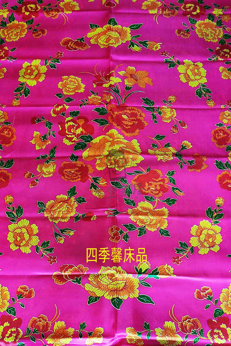 被面子挂红 被面还愿礼仪老风俗大红结婚面子龙凤全花被婚车小姐薄款