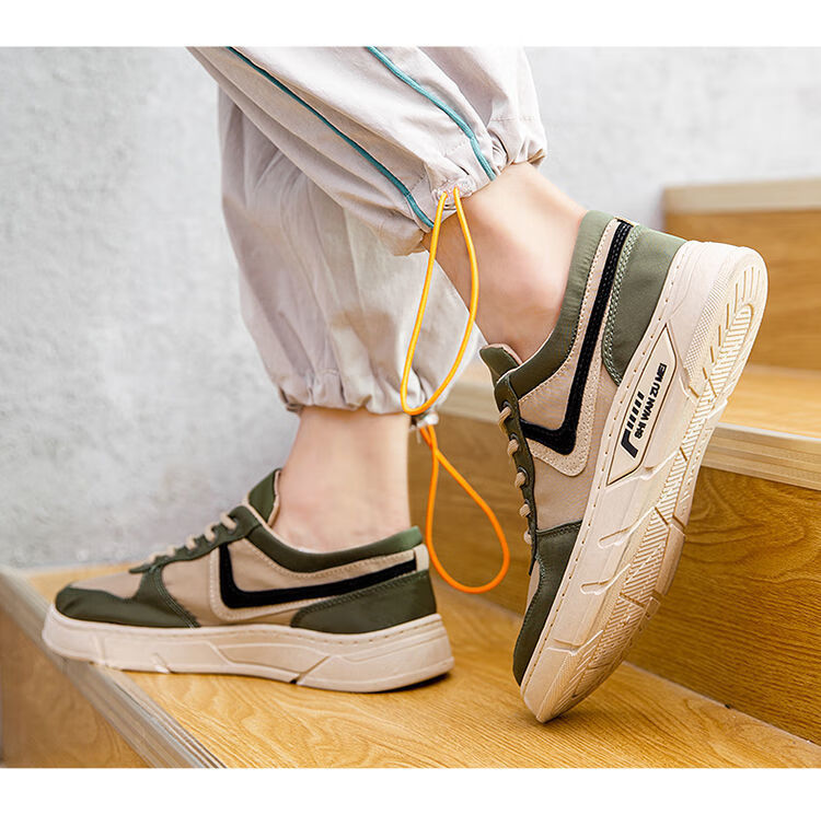 2021夏季新款透气冰丝雨伞布板鞋男士休闲鞋潮男鞋运动帆布鞋子黑色wz