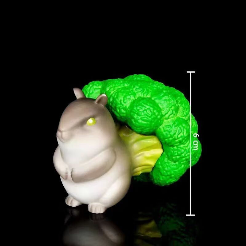 菜狗蔬菜精灵系列盲盒全套白国产莲藕狐小号大号粉色公仔摆件 盲盒一