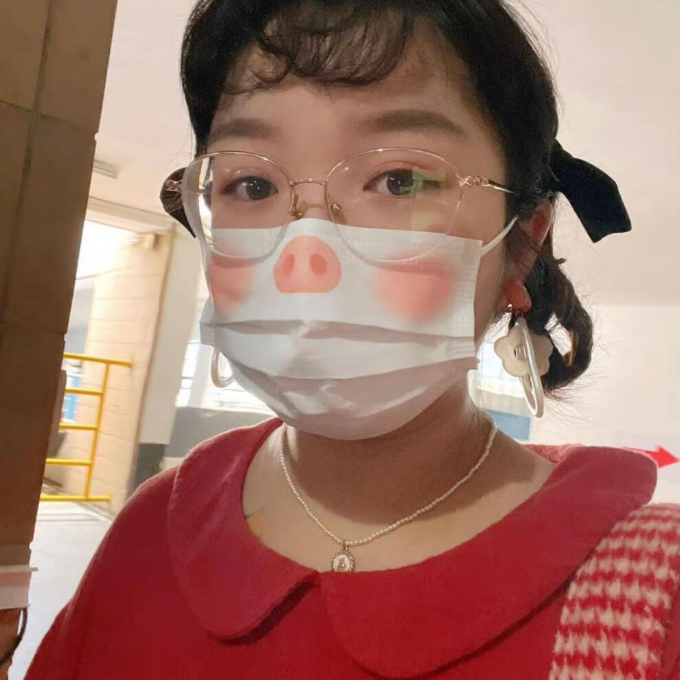 smvp 猪鼻子口罩猪猪口罩可爱少女心卡通护三层印花素颜小猪口罩 可爱