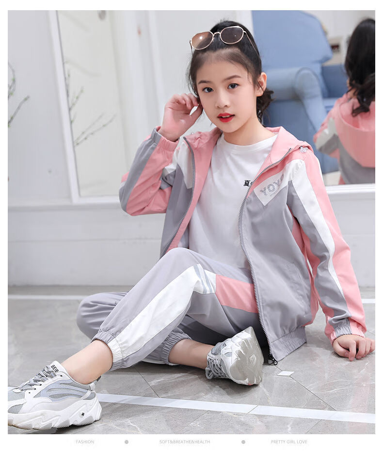 【高品质童装春季套装】女童春装套装2022新款女大童秋款12岁儿童女孩