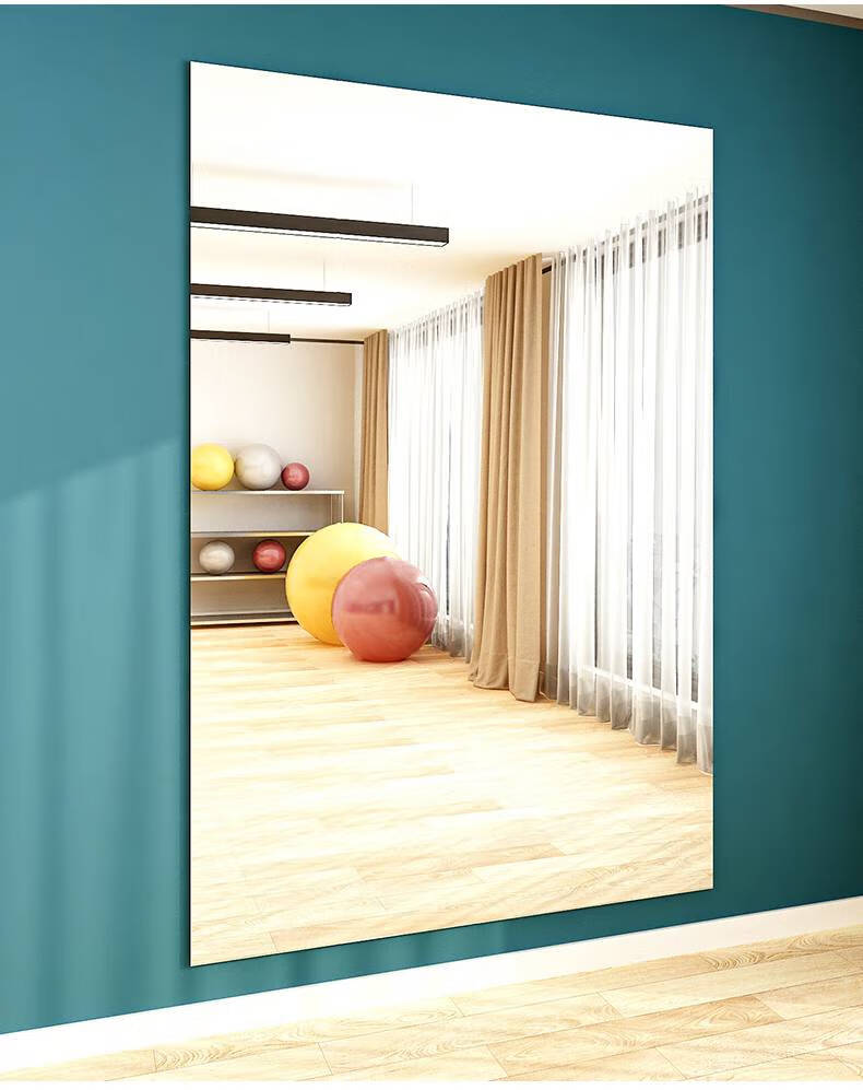 舞蹈室大跳舞镜子家用女生健身练舞全身贴墙自粘服装店穿衣试衣镜