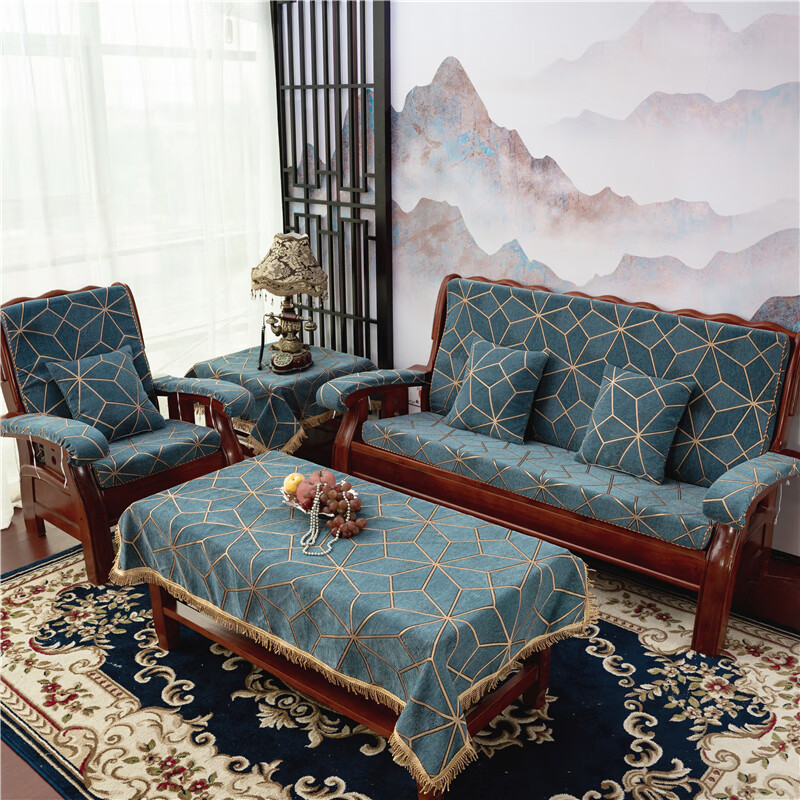 实木沙发坐垫带靠背2021年新款红木沙发坐垫带靠背加厚海绵防滑中式